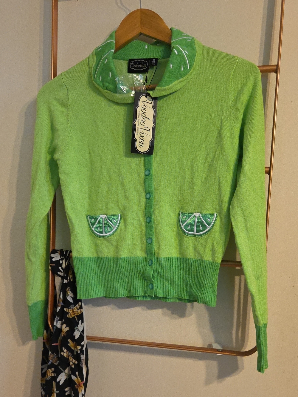 Voodoo Vixen Neon Lime Citrus Knit Cardigan